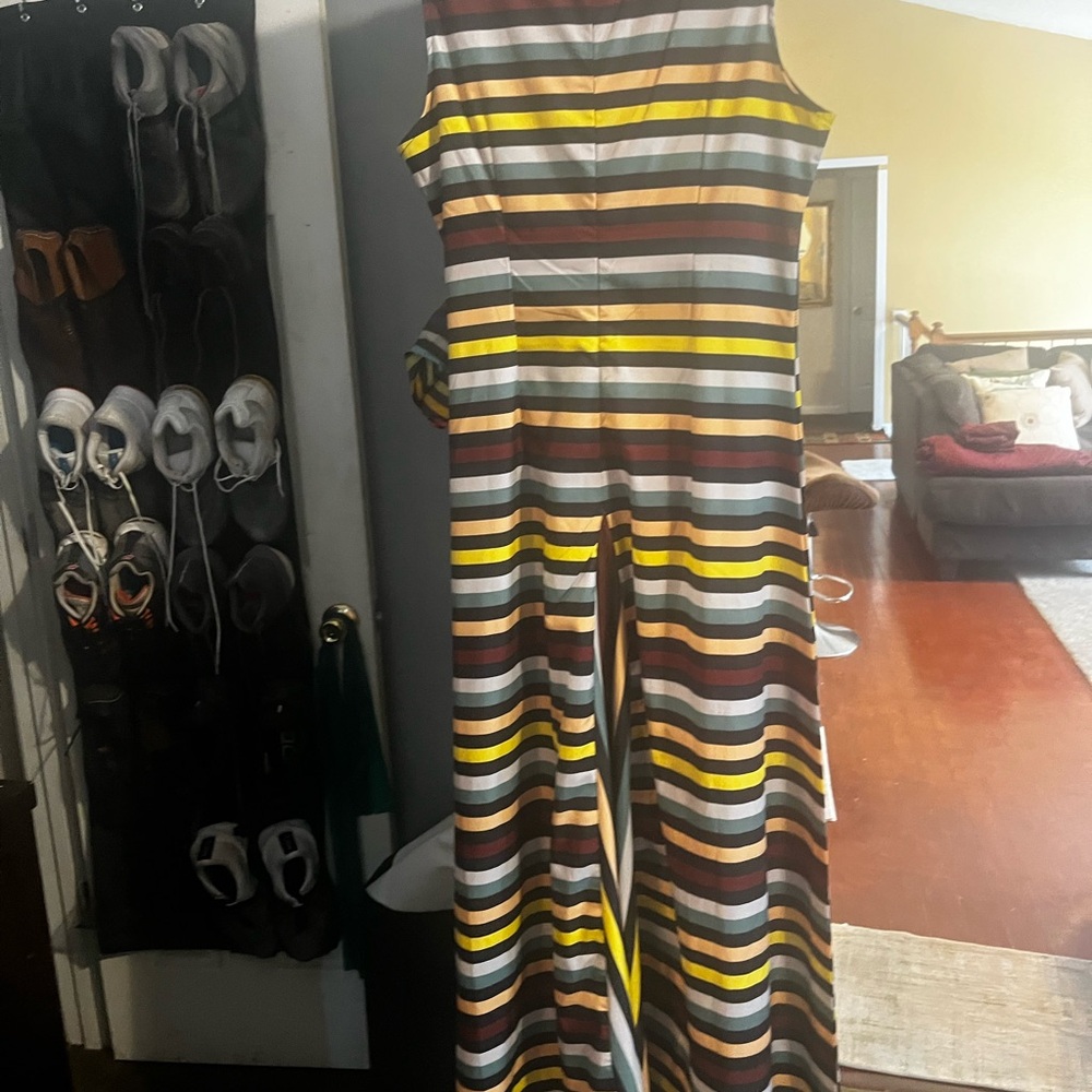 Source Unknown Striped Midi Dress - Multicolor